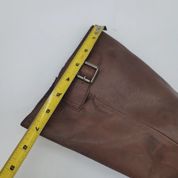 Sarah Jayne Canyon Brown Leather Round Toe Side Zip Knee High Boots Women’s 7.5M - Picture 11 of 11